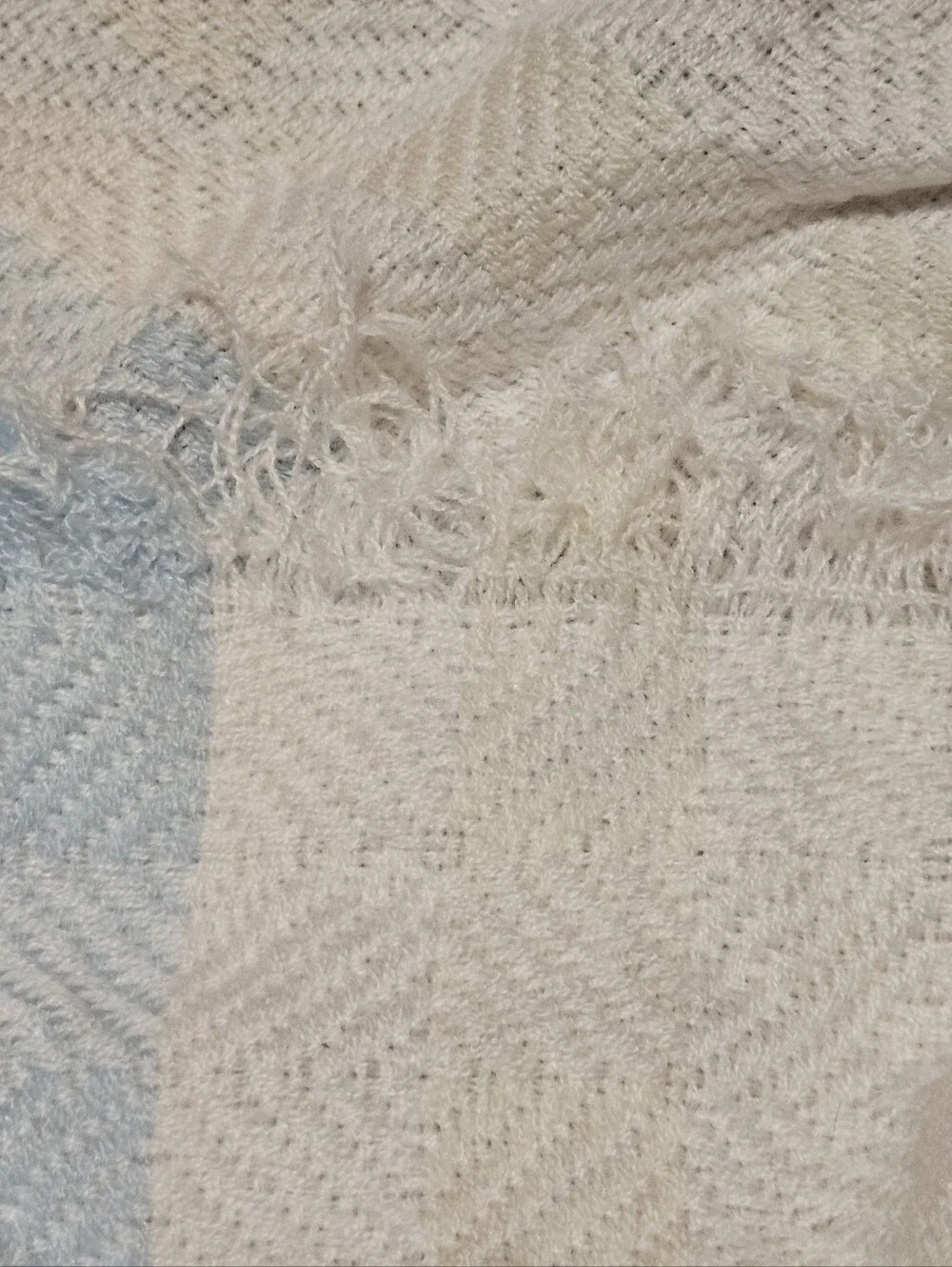 Pastel White Pink Yellow Blue Baby Blanket